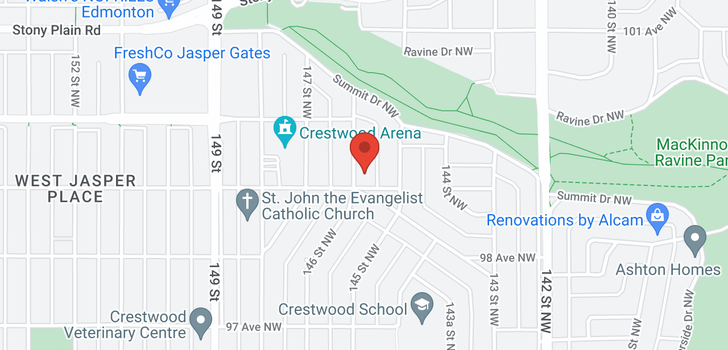 map of 9907 146 ST NW